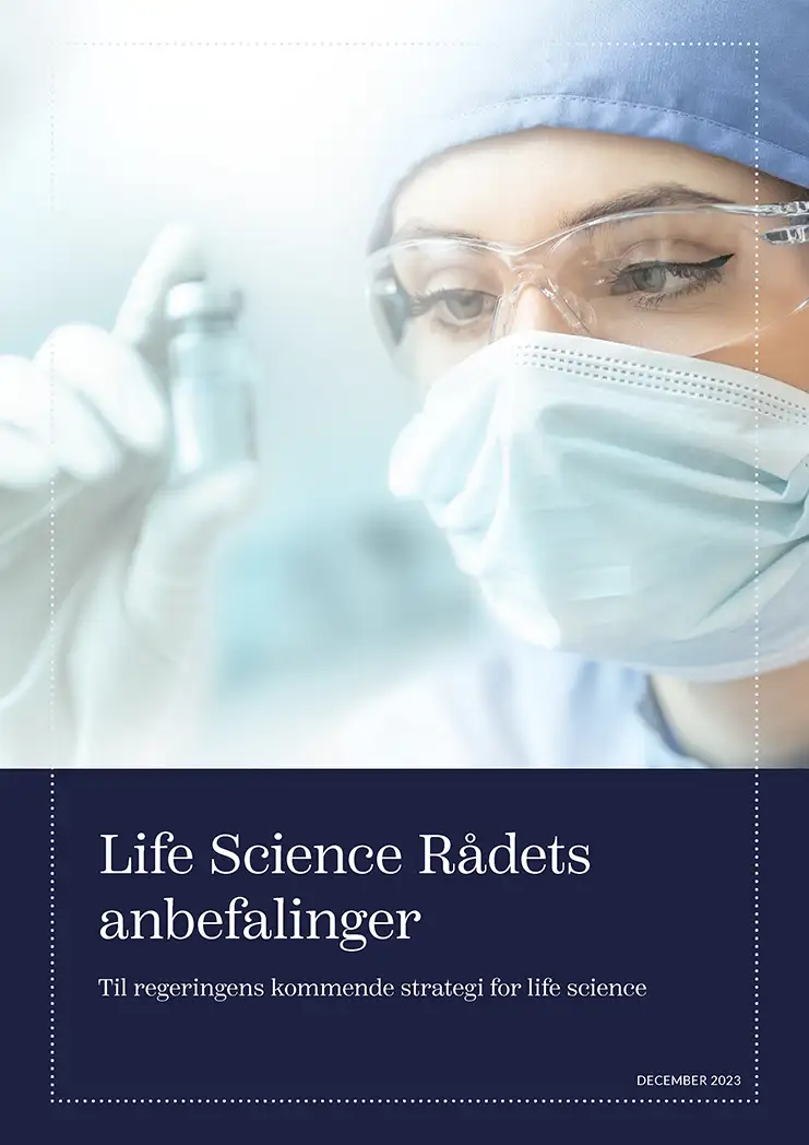 Forside på Life Science Rådtes anvefalinger - dec. 2023