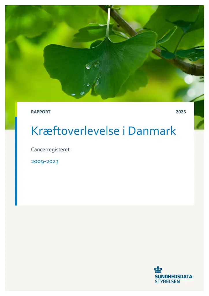 Forside på rapport om kræftoverlevelse i Danmark