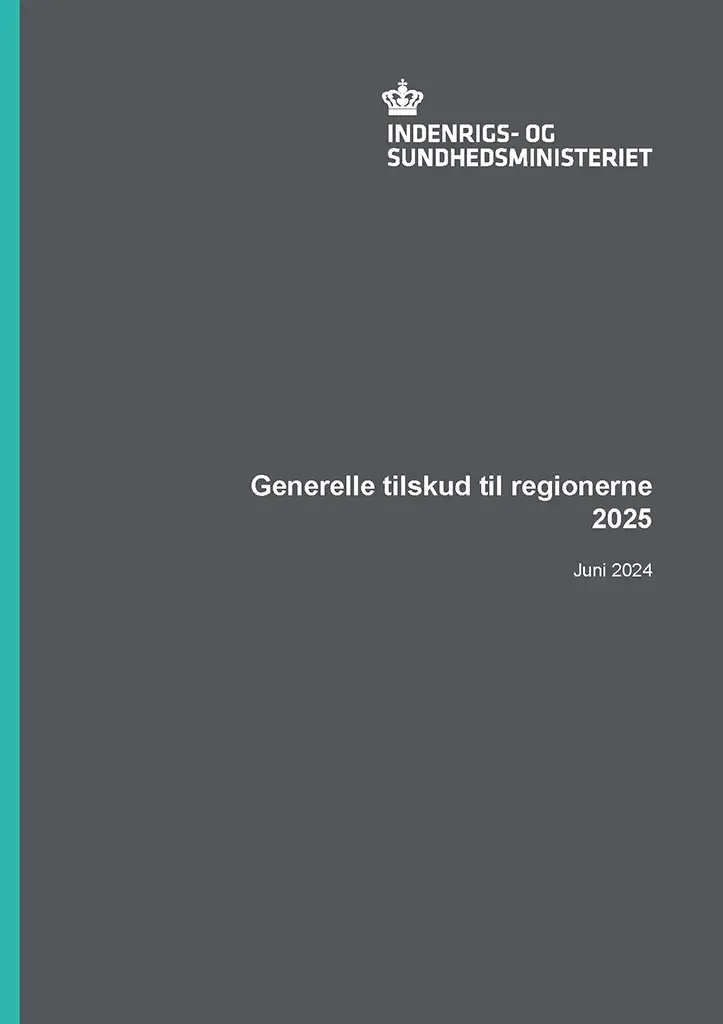 Forside på Generelle tilskud til regionerne 2025